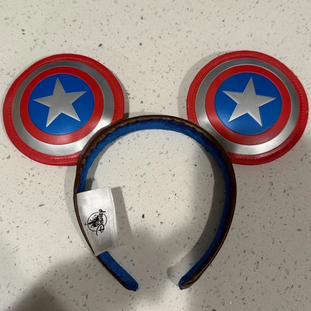 Authentic Disney Marvel Ears Captain America flag 🇺🇸 super hero unisex - Picture 4 of 7